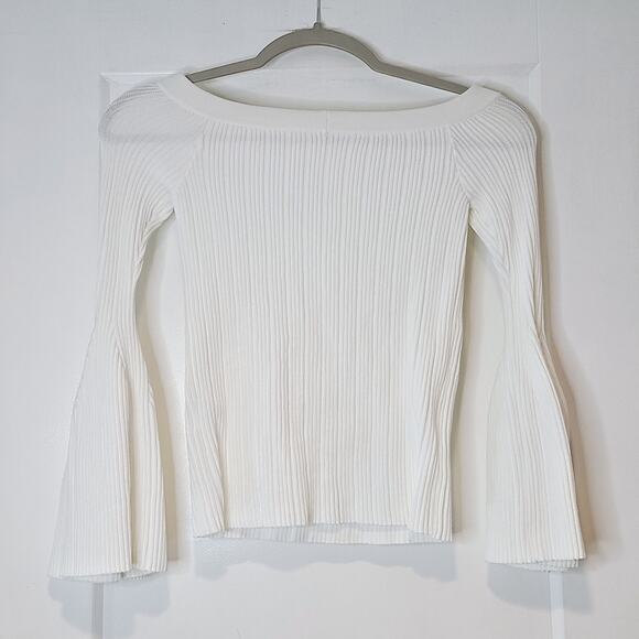 Jonathan Simkhai Ribbed Bell Sleeve Sweater - Picture 2 of 6